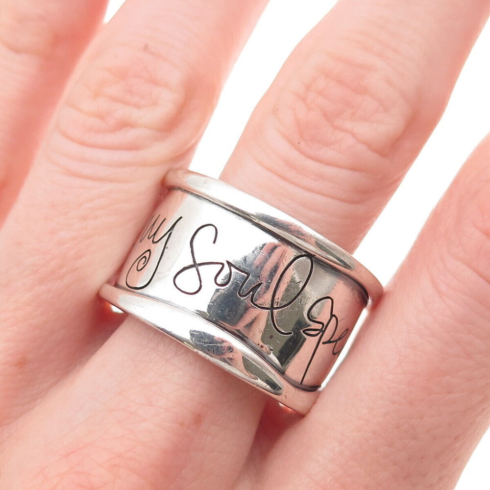 Shawn Killinger & Milor Sterling Silver Vintage Hear My Soul Speak Ring Size 12